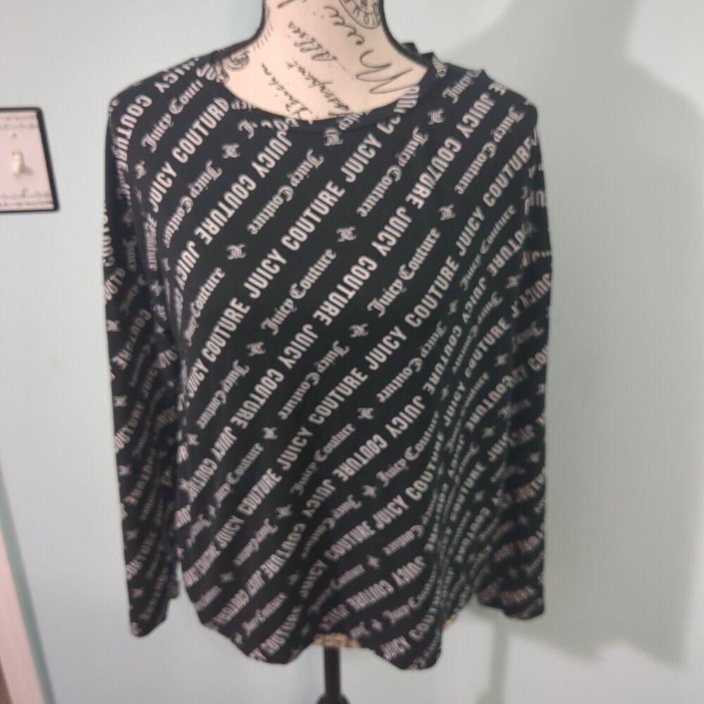 Juicy Couture Diagonal Logo PJ/Lounge Short top Black/White medium
